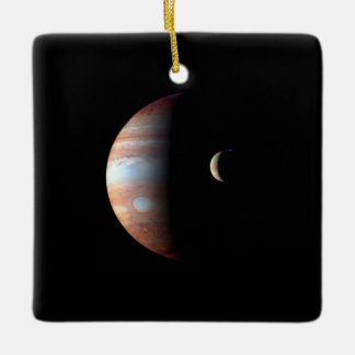 Adorno De Cerámica Planeta gigante del gas Júpiter y luna galileña Io