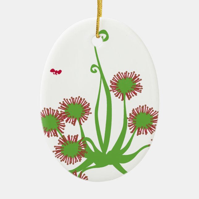 Adorno De Cerámica Planta de Sundew carnívora (Frente)
