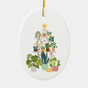 Adorno De Cerámica Planta doméstica de navidades