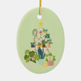 Adorno De Cerámica Planta doméstica de navidades