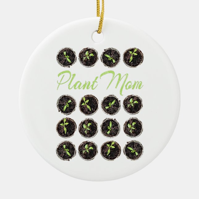 Adorno De Cerámica Planta Mamá Jardín Flor Hobby Gardener o Florisco (Frente)