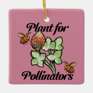Adorno De Cerámica Planta para Abejas Polinizadoras
