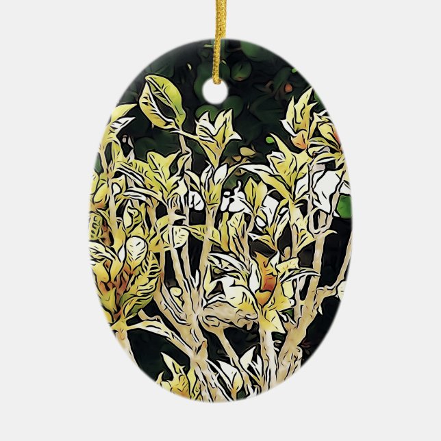 Adorno De Cerámica Plantas de Cuba (Frente)