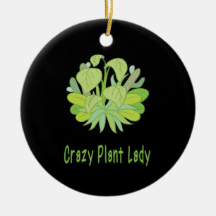 Adorno De Cerámica Plantas - Señora Loca de las Plantas