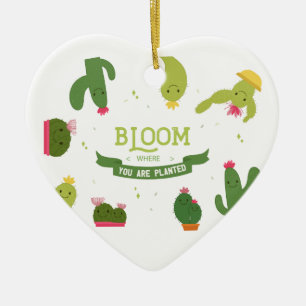 Adorno De Cerámica Plantas y flores