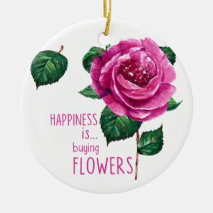 Adorno De Cerámica Plantas y flores