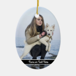 Adorno De Cerámica Plantilla de encargo de la foto del perro y del