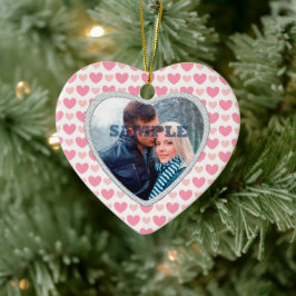 Adorno De Cerámica Plantilla de foto de San Valentín de diamantes fal
