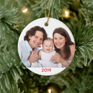 Adorno De Cerámica Plantilla de fotografía de familia de Personalizad