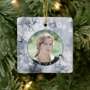 Adorno De Cerámica Plantilla de fotografía de fondo de invierno de Gu