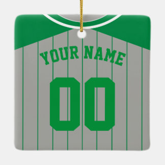 Adorno De Cerámica Plantilla de Jersey de Béisbol Sofball Name & Numb
