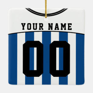 Adorno De Cerámica Plantilla de Jersey de Fútbol de Nombre y Número