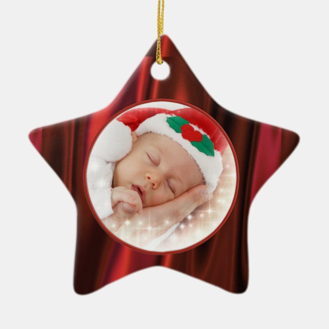 Adorno De Cerámica Plantilla de marco fotográfico - Parece satinado r (Frente)