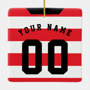 Adorno De Cerámica Plantilla de número de Jersey de Rugby de Fútbol d