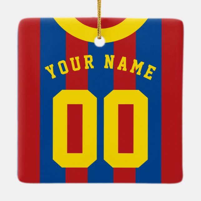 Adorno De Cerámica Plantilla de número de Jersey de Rugby de Fútbol d (Reverso)