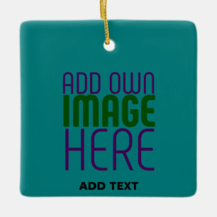 ADORNO DE CERÁMICA PLANTILLA DE TEXTO DE IMAGEN VERDE VERDE AZULADA E