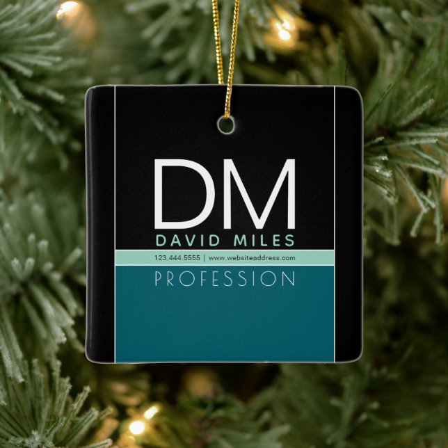 Adorno De Cerámica Plantilla empresarial moderna | Personalizable Tod (Árbol)