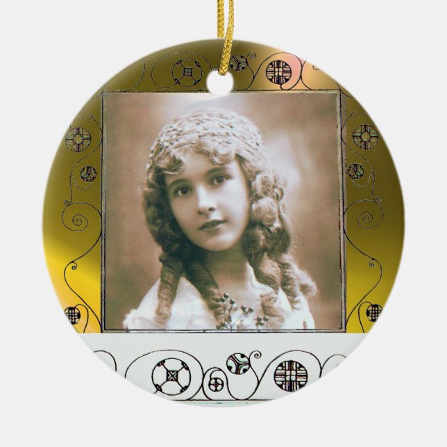 Adorno De Cerámica PLANTILLA FOTOGRÁFICA DE HINCHAS MÁGICAS, Topacio  (Frente)