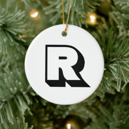 Adorno De Cerámica Plantilla fotográfica de monograma Personalizado d