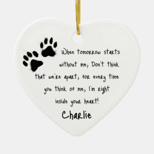 Adorno De Cerámica Plaque conmemorativo de Pet Loss   Impresión perso
