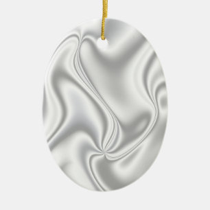 Adorno De Cerámica Plata Satin