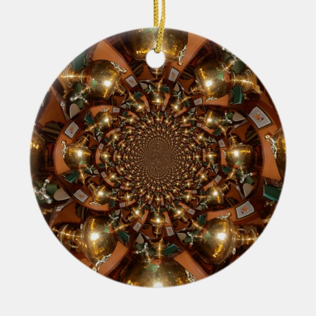 Adorno De Cerámica Plata y Oro Elegante Té Cultura - Samov de época (Frente)