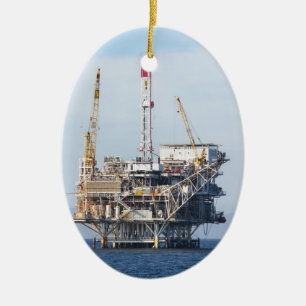 Adorno De Cerámica Plataforma petrolera