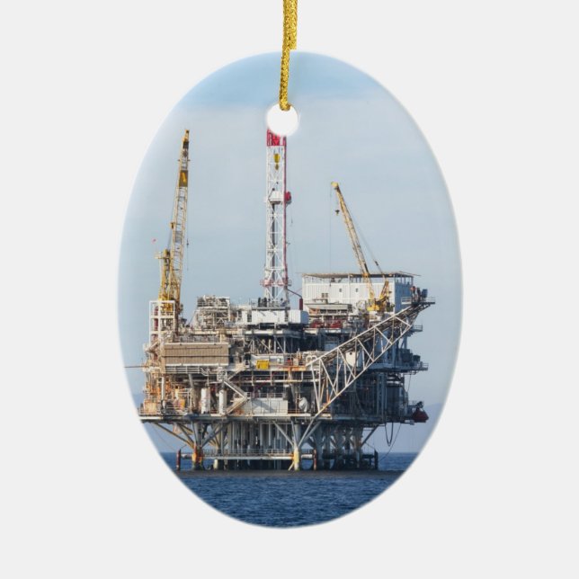 Adorno De Cerámica Plataforma petrolera (Frente)