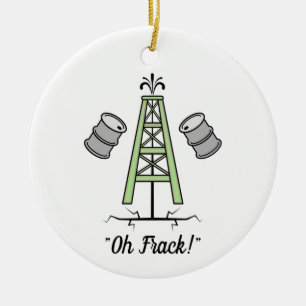 Adorno De Cerámica Plataforma petrolera de Fracking