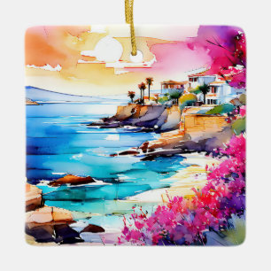 Adorno De Cerámica "Playa aislada"