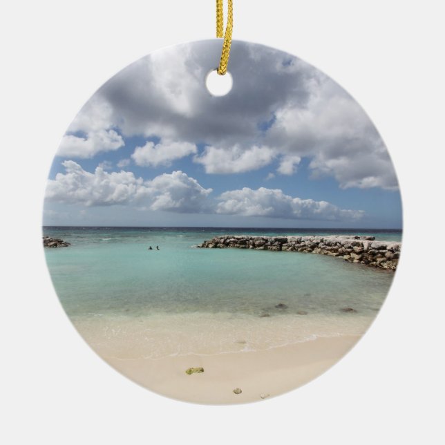 Adorno De Cerámica Playa de la isla De Palm - Aruba (Frente)