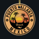 Adorno De Cerámica Playa de Puerto Vallarta México. Playa Mexicana<br><div class="desc">Diseño de playa de Puerto Vallarta. Las playas de México son el mejor destino para las vacaciones de verano. Puedes regalarte este diseño a ti mismo o a alguien que vaya al verano a Los Cabos Playa. Está diseñado para los surfistas. Para todos los amantes de la playa, esto es...</div>