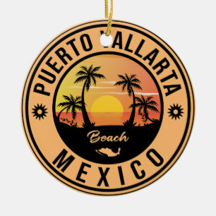 Adorno De Cerámica Playa de Puerto Vallarta México. Playa Mexicana