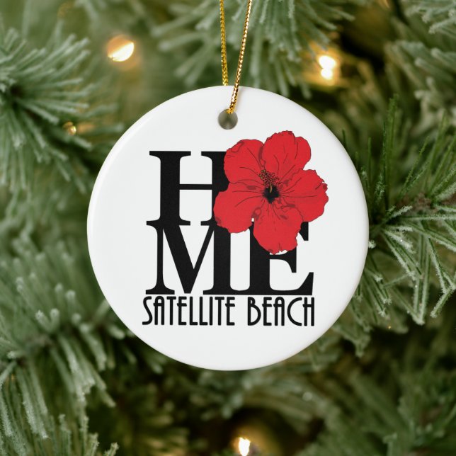 Adorno De Cerámica Playa de satélite de origen (Árbol)