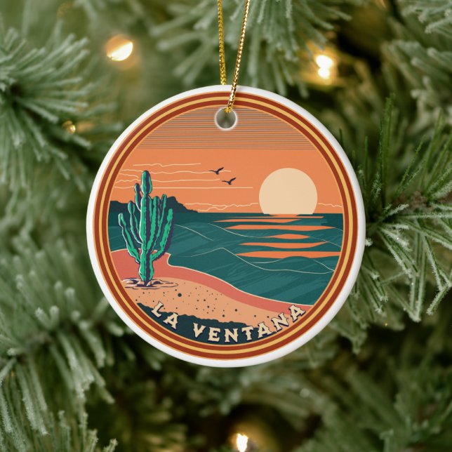 Adorno De Cerámica Playa La Ventana Baja México Navidades (Árbol)