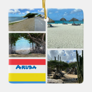 Adorno De Cerámica Playa panorámica y Aruba del desierto