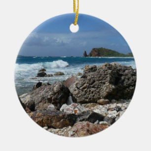 Adorno De Cerámica Playa Rocky de St. Thomas