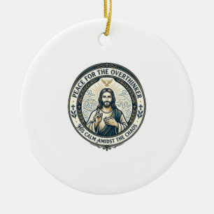 Adorno De Cerámica Playera de Afirmaciones de Salud Mental de Jesús I