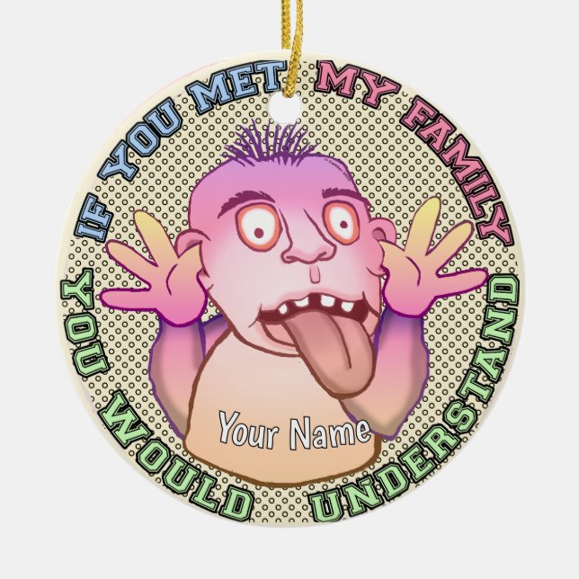 Adorno De Cerámica Playful family face (Frente)