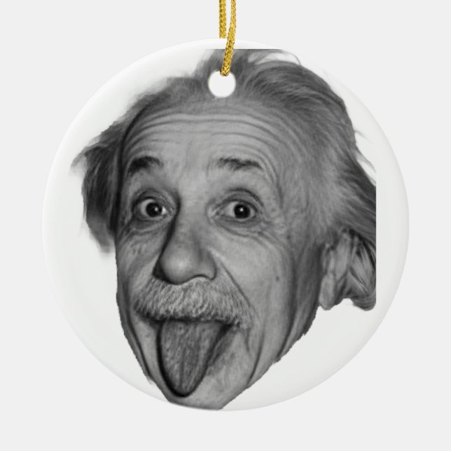 Adorno De Cerámica Playful Genius – Albert Einstein  (Frente)