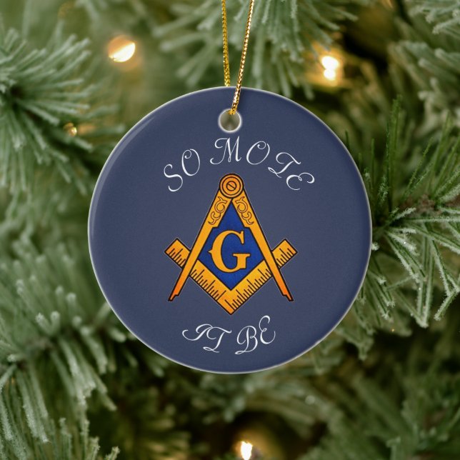 Adorno De Cerámica Plaza Freemason y Masónica de Caridad Compass (Árbol)