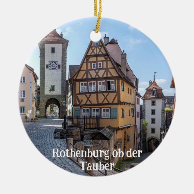 Adorno De Cerámica Plönlein en Rothenburg ob der Tauber, Alemania (Frente)
