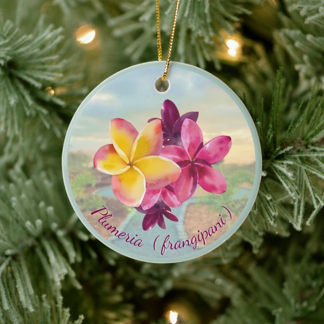 Adorno De Cerámica Plumeria (Árbol)