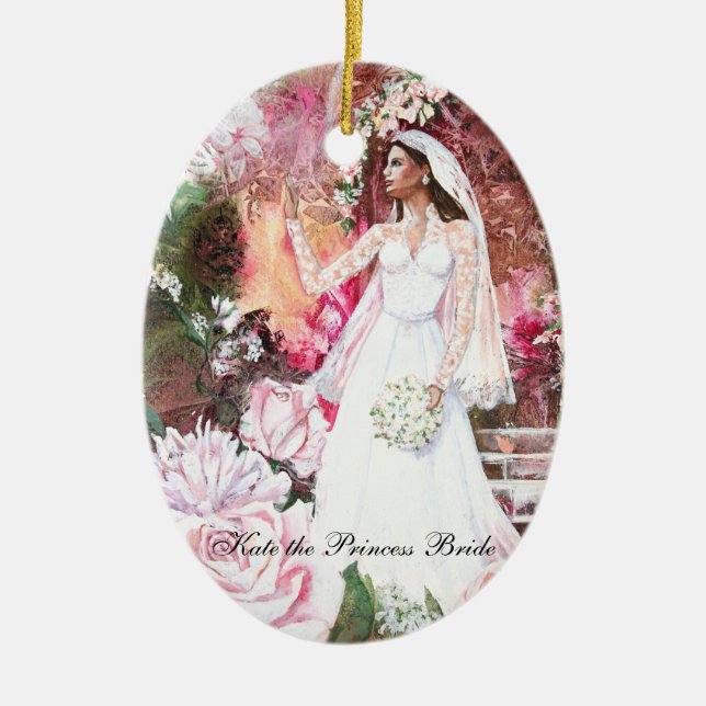 Adorno De Cerámica PMACarlson Kate la princesa Bride Ornament (Frente)