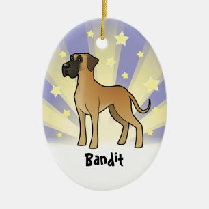 Adorno De Cerámica Poca estrella great dane