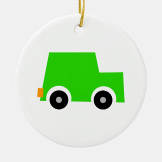 Adorno De Cerámica Poco coche verde