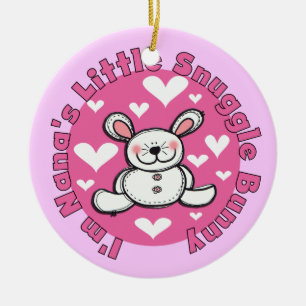 Adorno De Cerámica Poco conejito del Snuggle de Nana