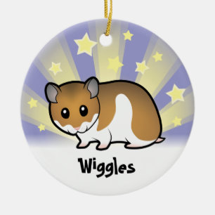 Adorno De Cerámica Poco hámster del sirio de la estrella