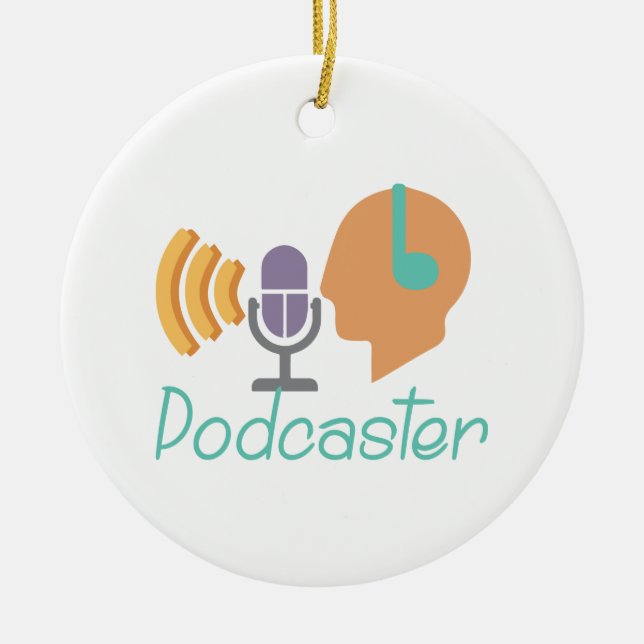 Adorno De Cerámica Podcaster (Frente)