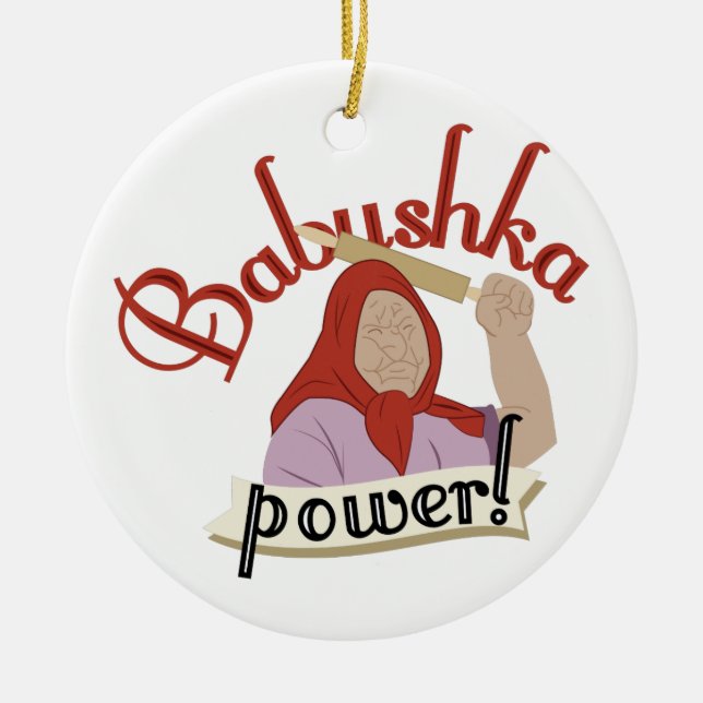 Adorno De Cerámica Poder de Babushka (Frente)